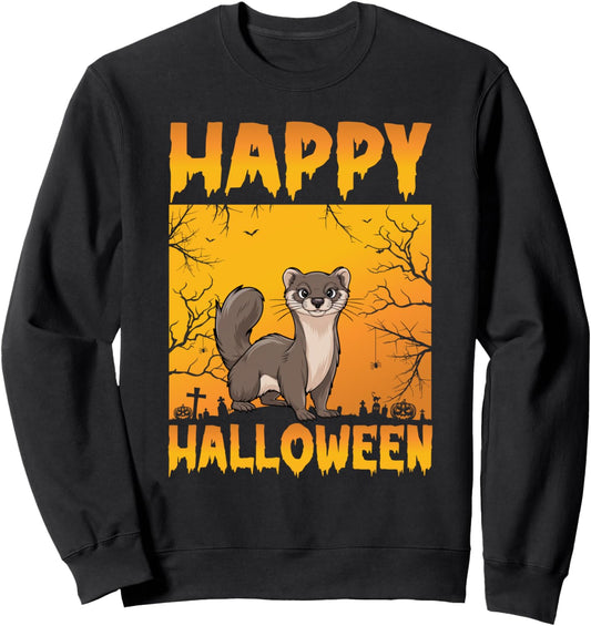 Halloween Costume Men Women Kids Funny Weasel Sweatshirt