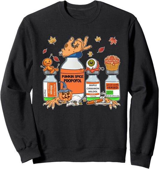Halloween Nurse Pills Halloween ICU Nurse Spooky Nurse Sweatshirt
