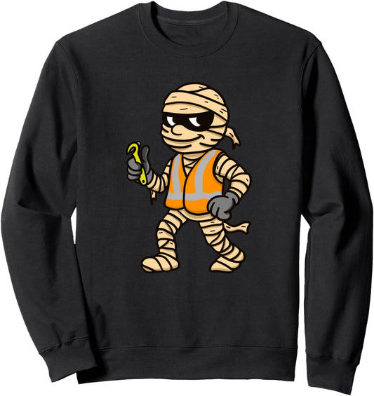 Halloween Mummy Safety Cutter Monsterzon Monster Associate Sweatshirt