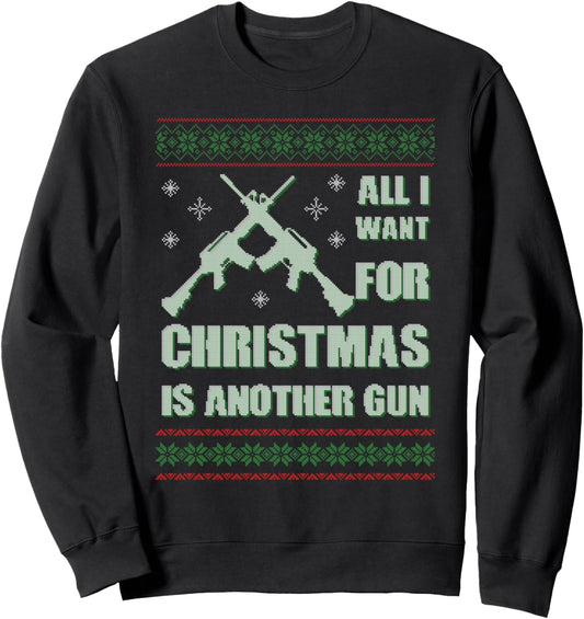Guns For Christmas Ugly Hoodie Hunting Military Gift Idea Sweatshirt