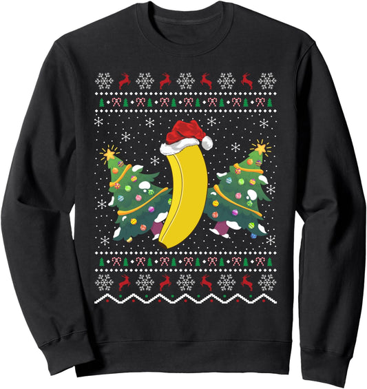 Banana Lover Xmas Gift Ugly Banana Christmas Sweatshirt