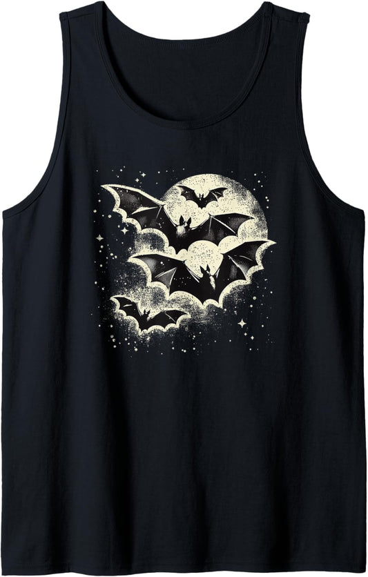 Bat Crazy Tee, Vintage Bats, Vintage Halloween, Gothic Bats Tank Top
