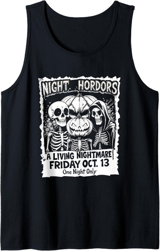 Halloween Night Horrors 90s Scary Movie Spooky Season Tank Top