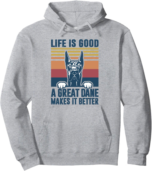 Great Dane Gifts For Women Men Great Dane Dog Dad Mom Pullover Hoodie