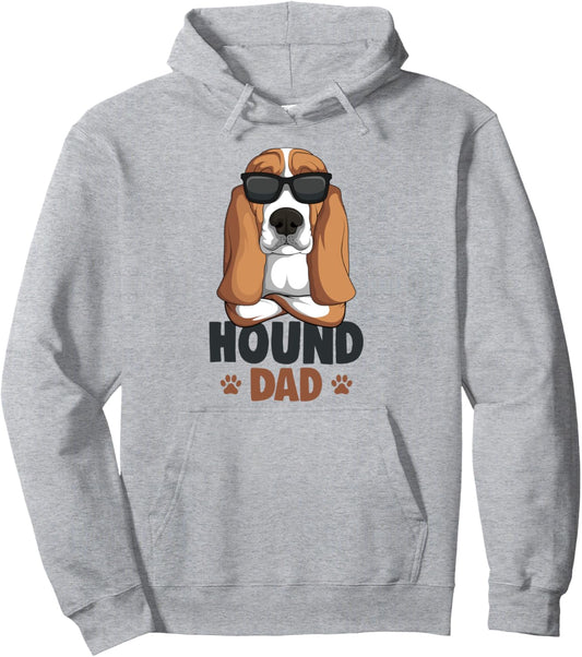 Basset Hound Dog Dad Pullover Hoodie