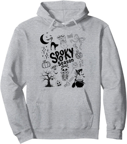 Halloween Spooky Season Doodle Pullover Hoodie
