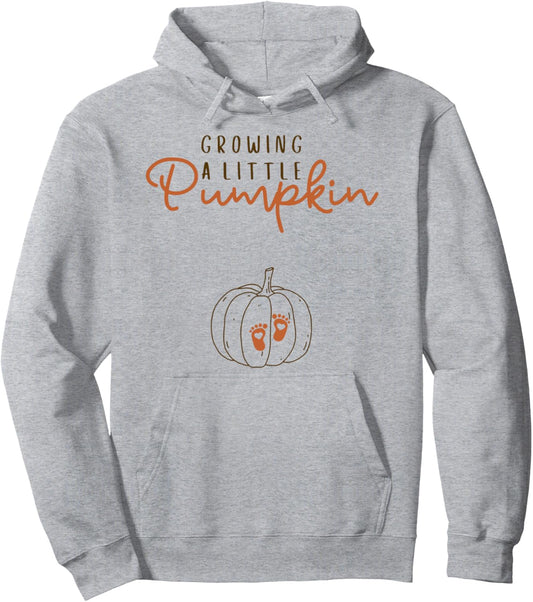 Growing A Little Pumpkin Pregnancy Reveal Halloween Pullover Hoodie