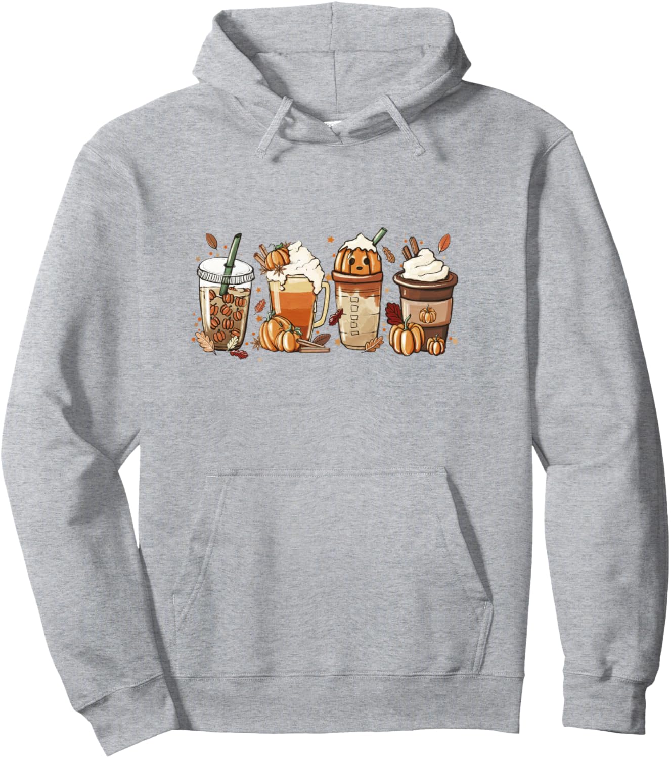 Halloween Fall Coffee Pumpkin Spice Latte Love Thanksgiving Pullover Hoodie