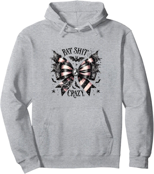 Bat Shit Crazy Halloween Party Costume Women Girl Pullover Hoodie