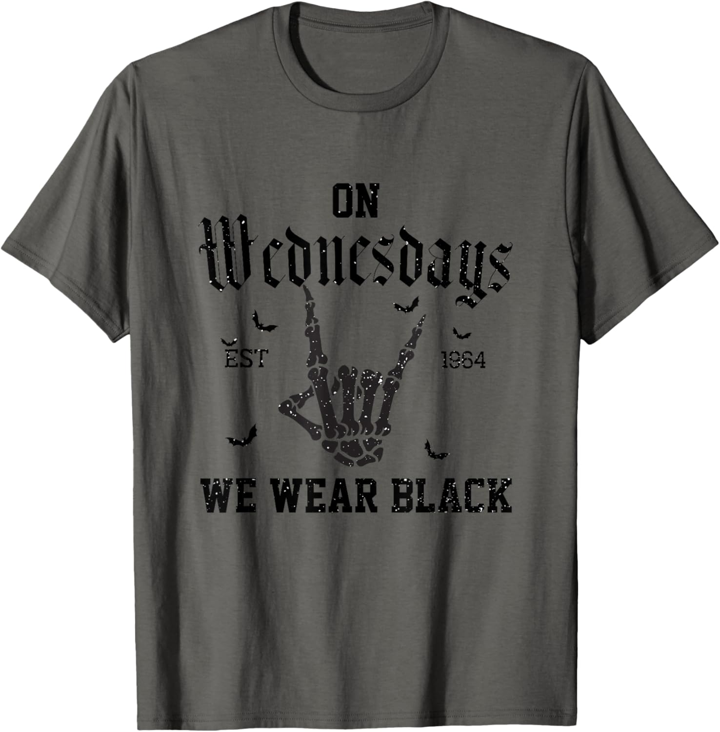 Halloween On Wednesday We Wear Black Spooky Season T-Shirt