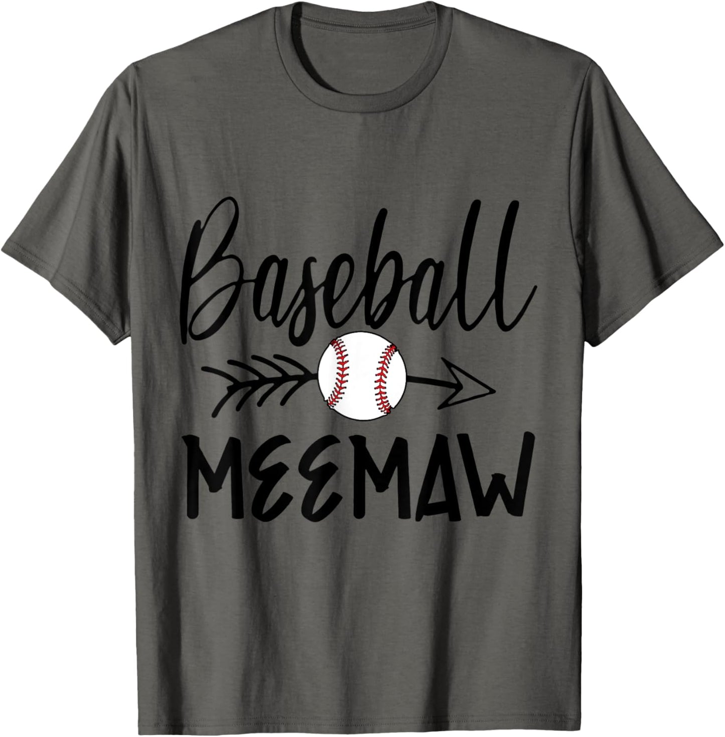 Baseball Meemaw Cute Arrow Father's Mother's Xmas Day T-Shirt