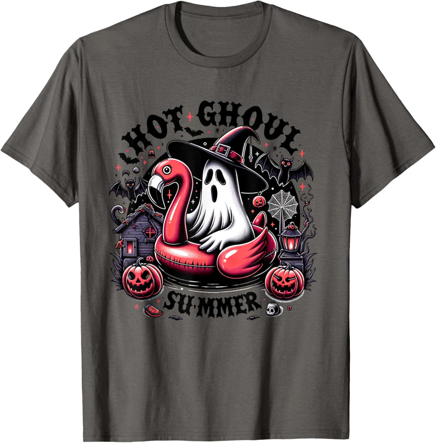Halloween Summer Celebrate Summerween Ghost Spooky Creepy T-Shirt for Men Women Kids