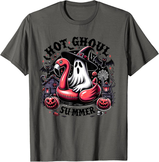 Halloween Summer Celebrate Summerween Ghost Spooky Creepy T-Shirt for Men Women Kids