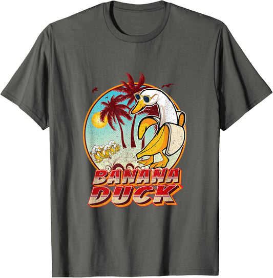 BANANA DUCK - - SUMMER BEACH VINTAGE RETRO T-Shirt