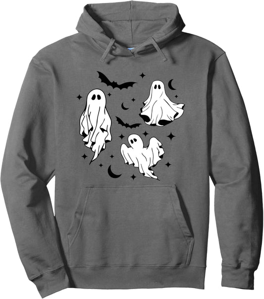 Halloween Ghosts Spooky Season flying Pullover Hoodie