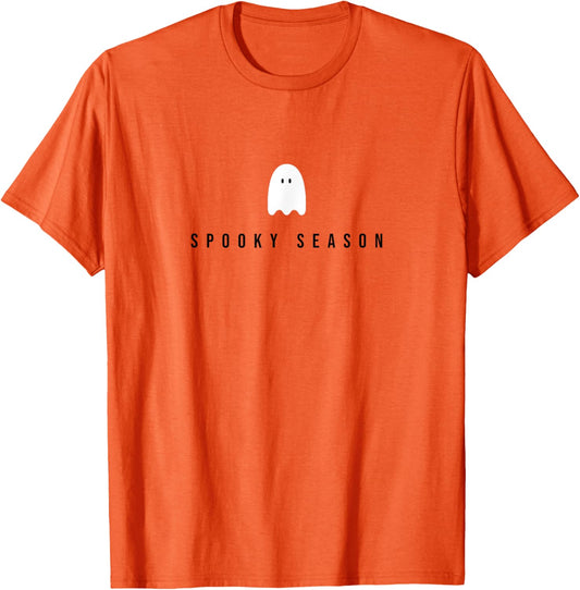 Halloween Retro Boo Spooky Season Ghost Minimal T-Shirt