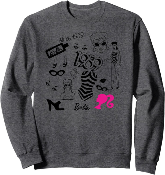 Barbie 1959 Sweatshirt ,Grey ,Small