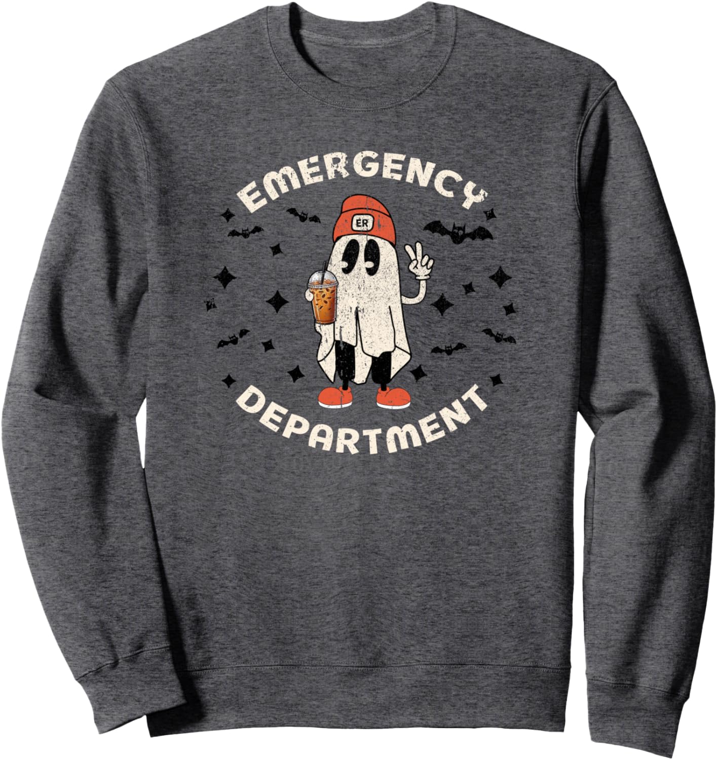 Halloween Emergency Department Ghost ER Nurse Tech ED Nurse Sweatshirt