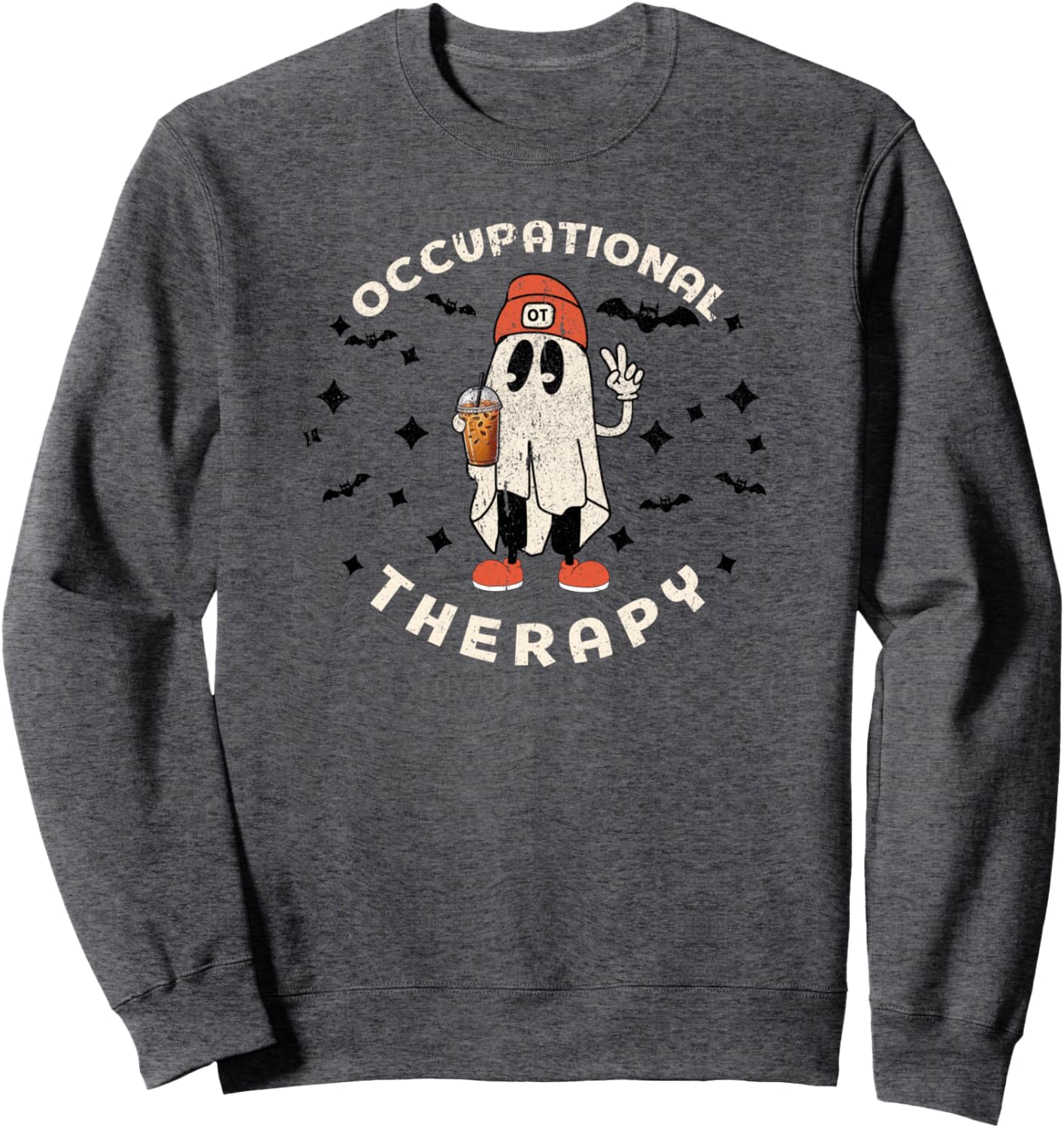 Halloween Occupational Therapy Therapist Ghost OT Coffee Sweatshirt