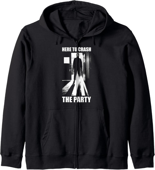 Halloween Michael Myers Here To Crash The Party Zip Hoodie