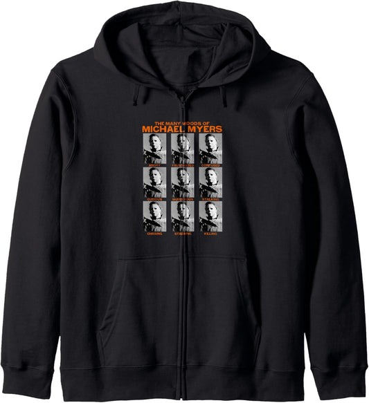 Halloween Many Moods of Michael Myers Zip Hoodie