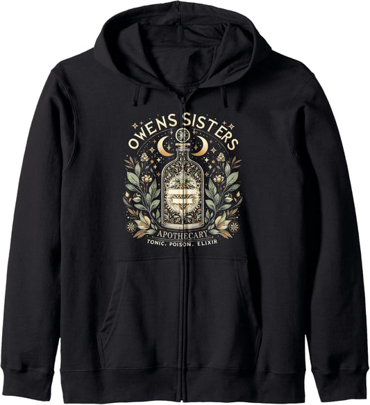 Halloween Sisters Practical Magic Girls Womans Zip Hoodie