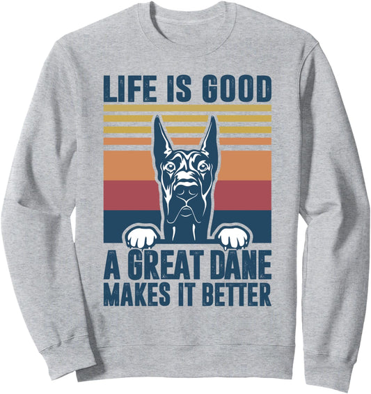 Great Dane Gifts For Women Men Great Dane Dog Dad Mom Sweatshirt