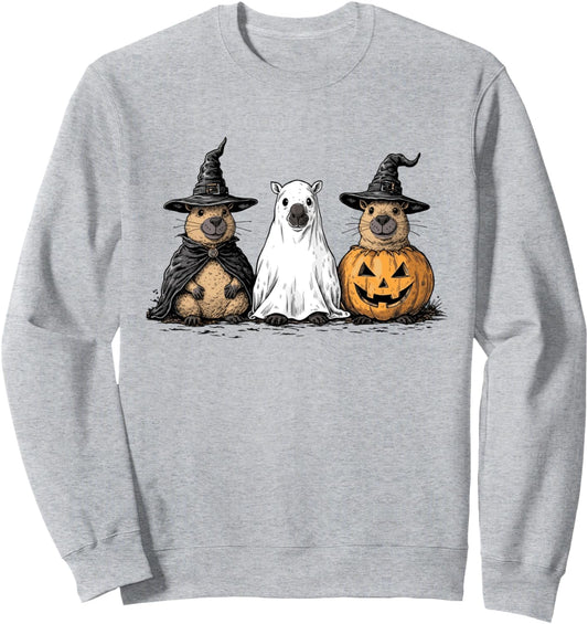 Halloween Capybara Lover Spooky Season Capy Witch Animal Sweatshirt