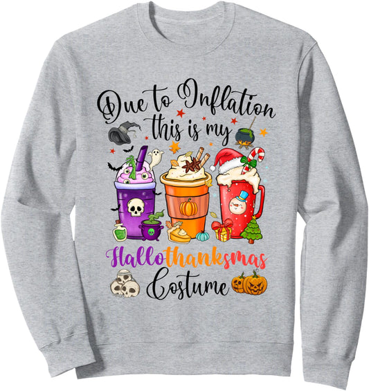 Halloween Christmas Happy Hallothanksmas Thanksgiving Sweatshirt