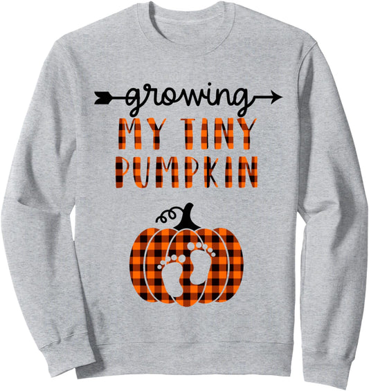 Growing My Tiny Pumpkin Thanksgiving Pregnancy Announcement Sweatshirt