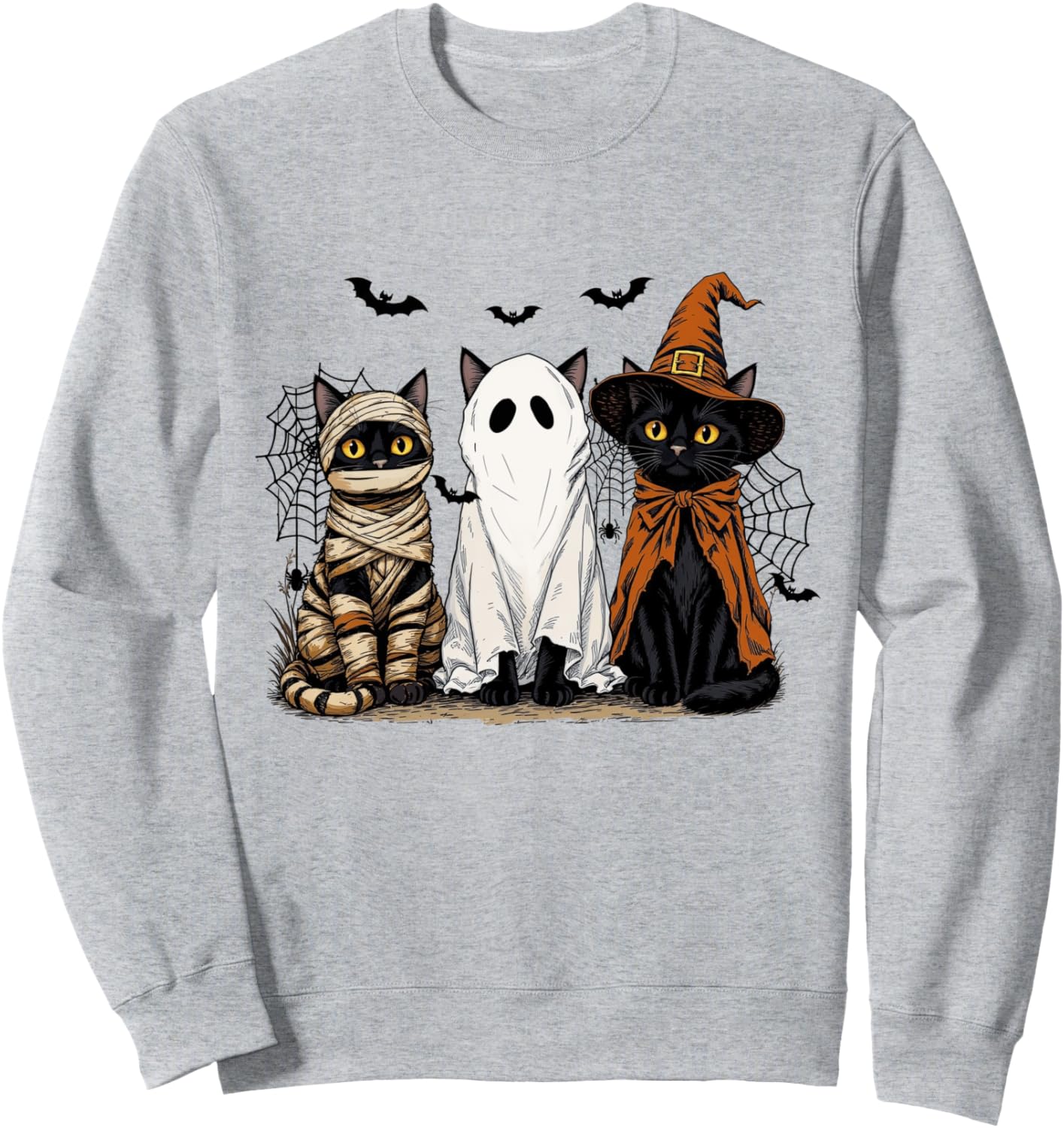 Halloween Black Cats Spooky Season Fall Witchy Cat Lover Sweatshirt