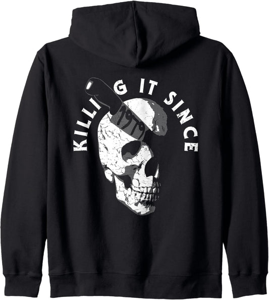 Halloween Killing it Since 1979 Funny Zip Hoodie