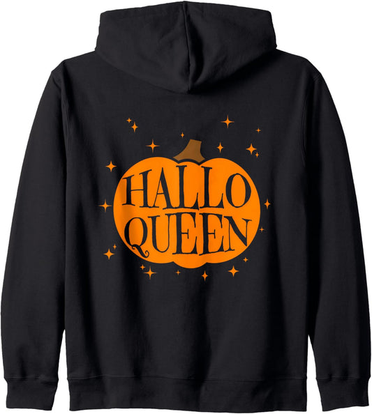 HalloQueen A Play-On Halloween Zip Hoodie