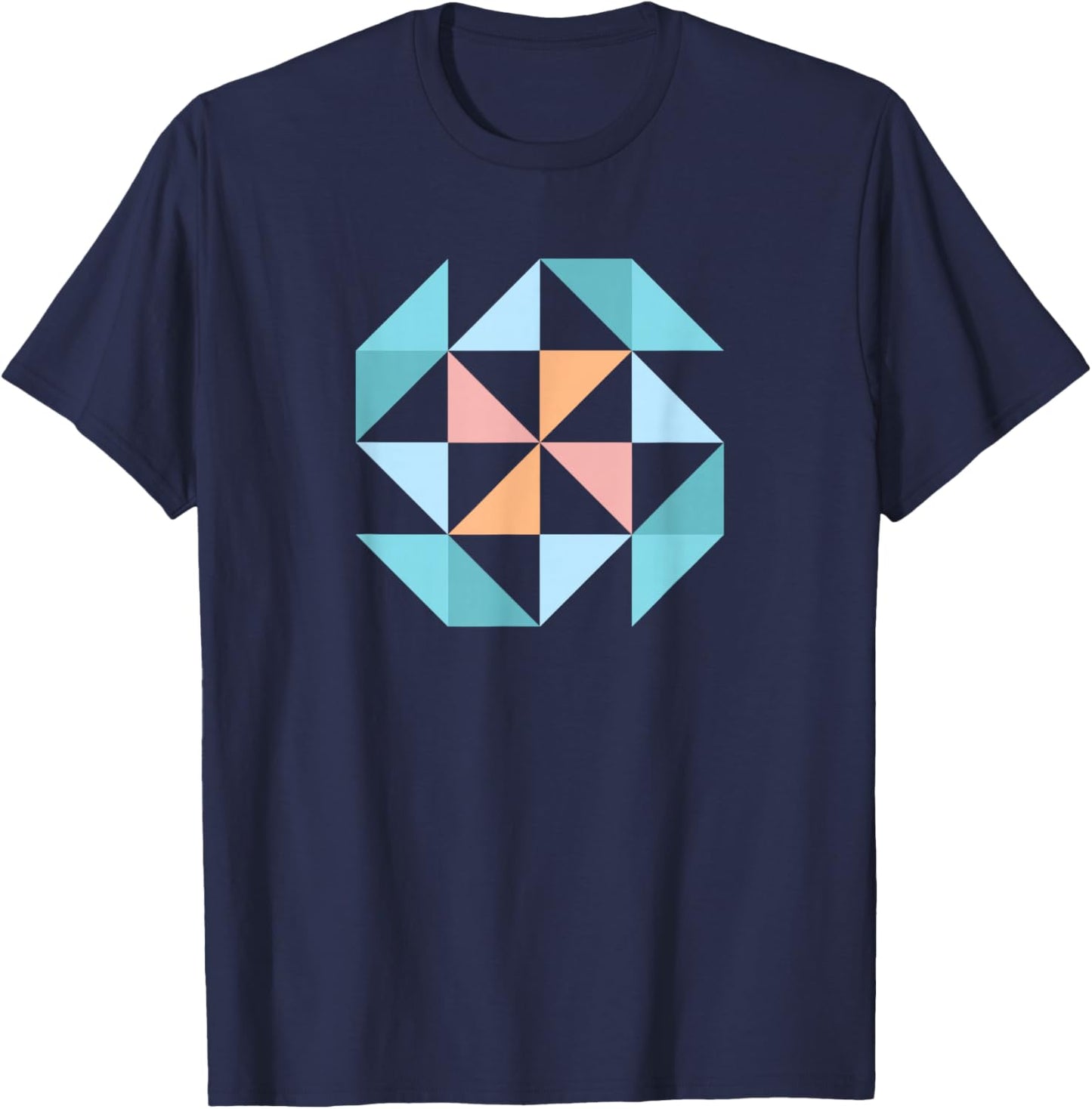 Barn Quilt Block Women's Quilting Half Square Triangle T-Shirt