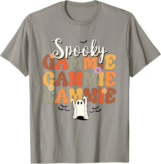 Groovy Spooky Gammie Retro Halloween Ghost Spooky Mom T-Shirt