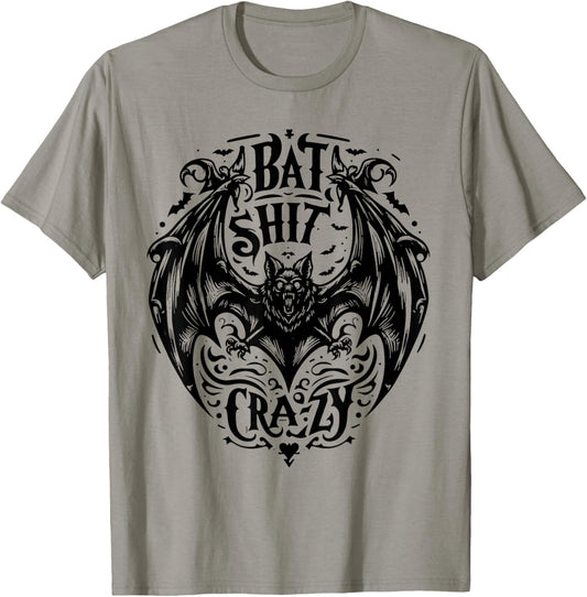 Bat Shit Crazy Funny Halloween Spooky Season T-Shirt