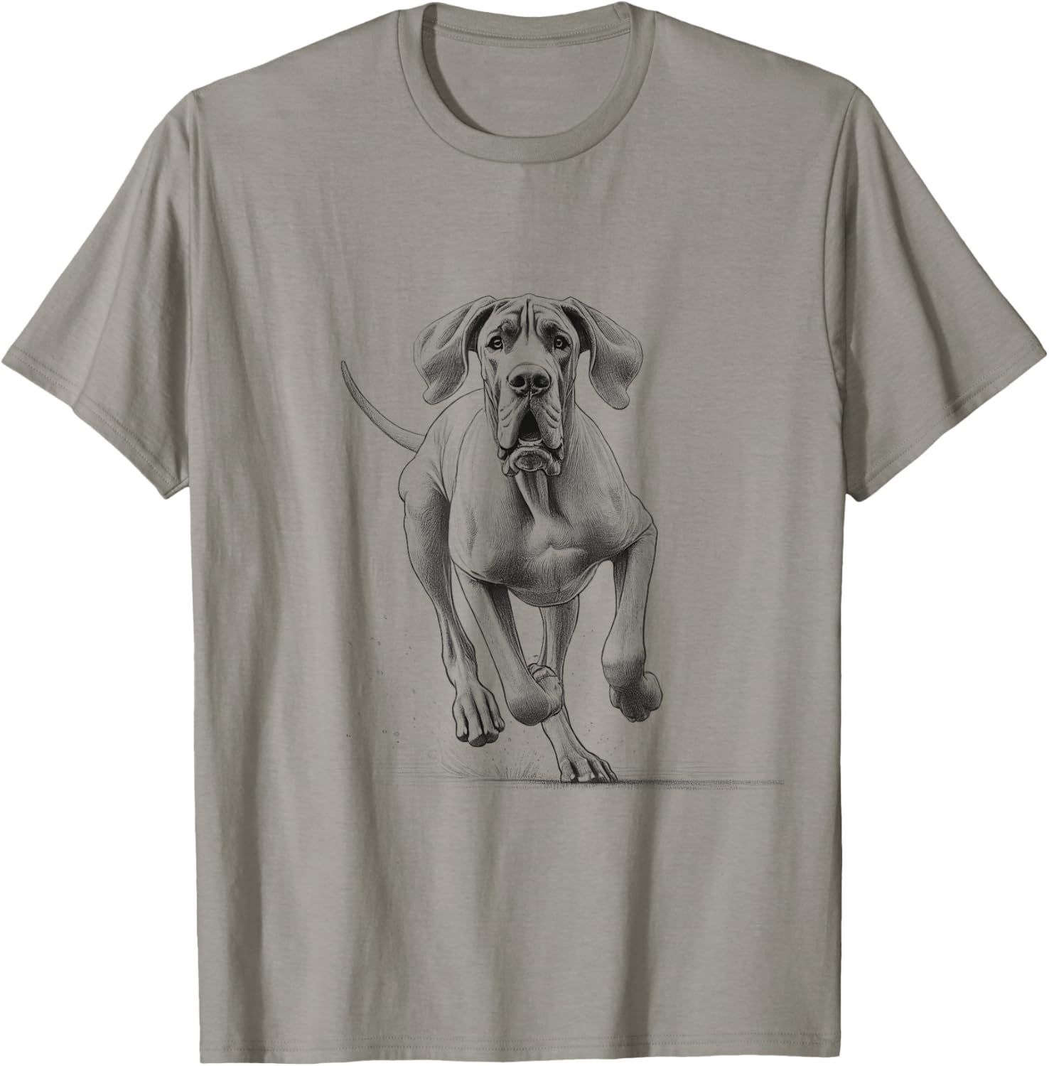Great Dane Dog Running Design Idea Men Women T-Shirt