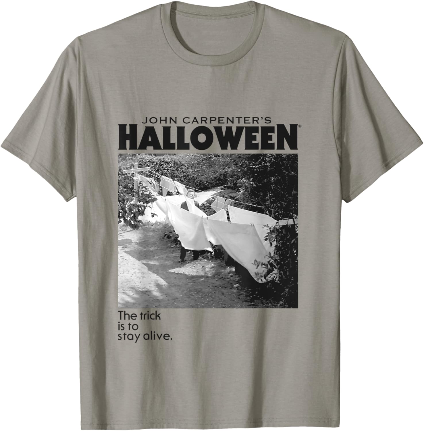 Halloween Michael Myers Standing By Clothes Line T-Shirt