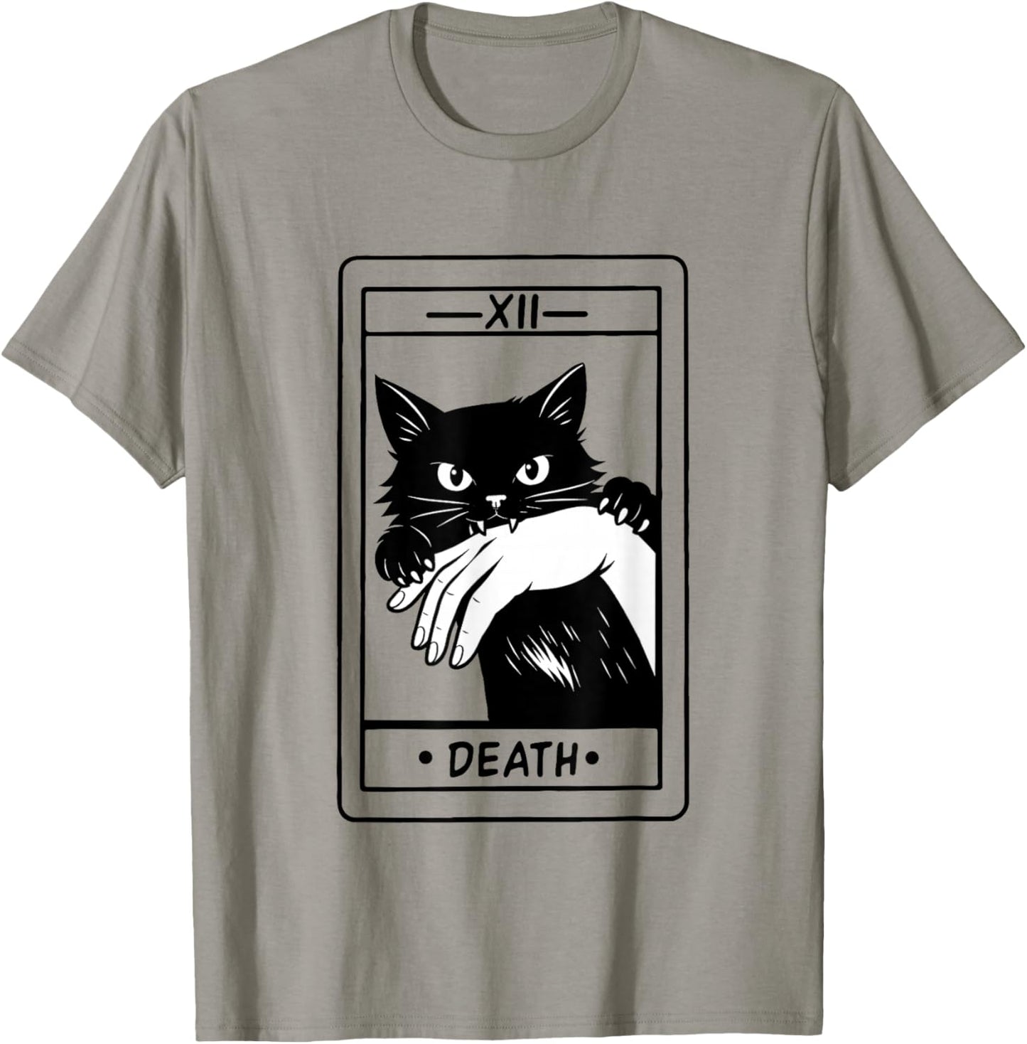 Halloween Black-Cat Tarot Card Spooky Season Fall Cat Lover T-Shirt