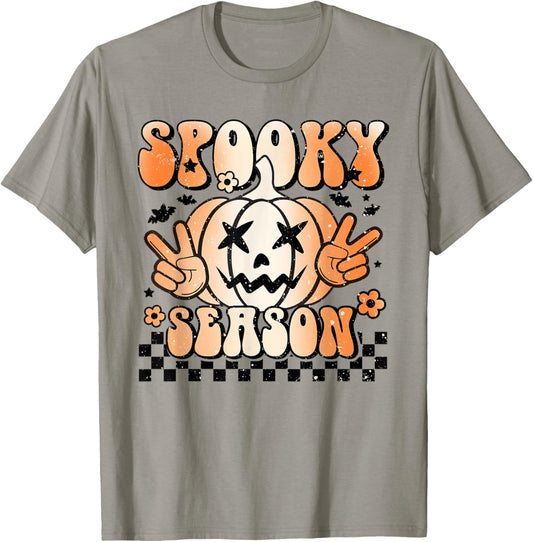 Halloween Jack O Lantern Spooky Season Hippie Women T-Shirt