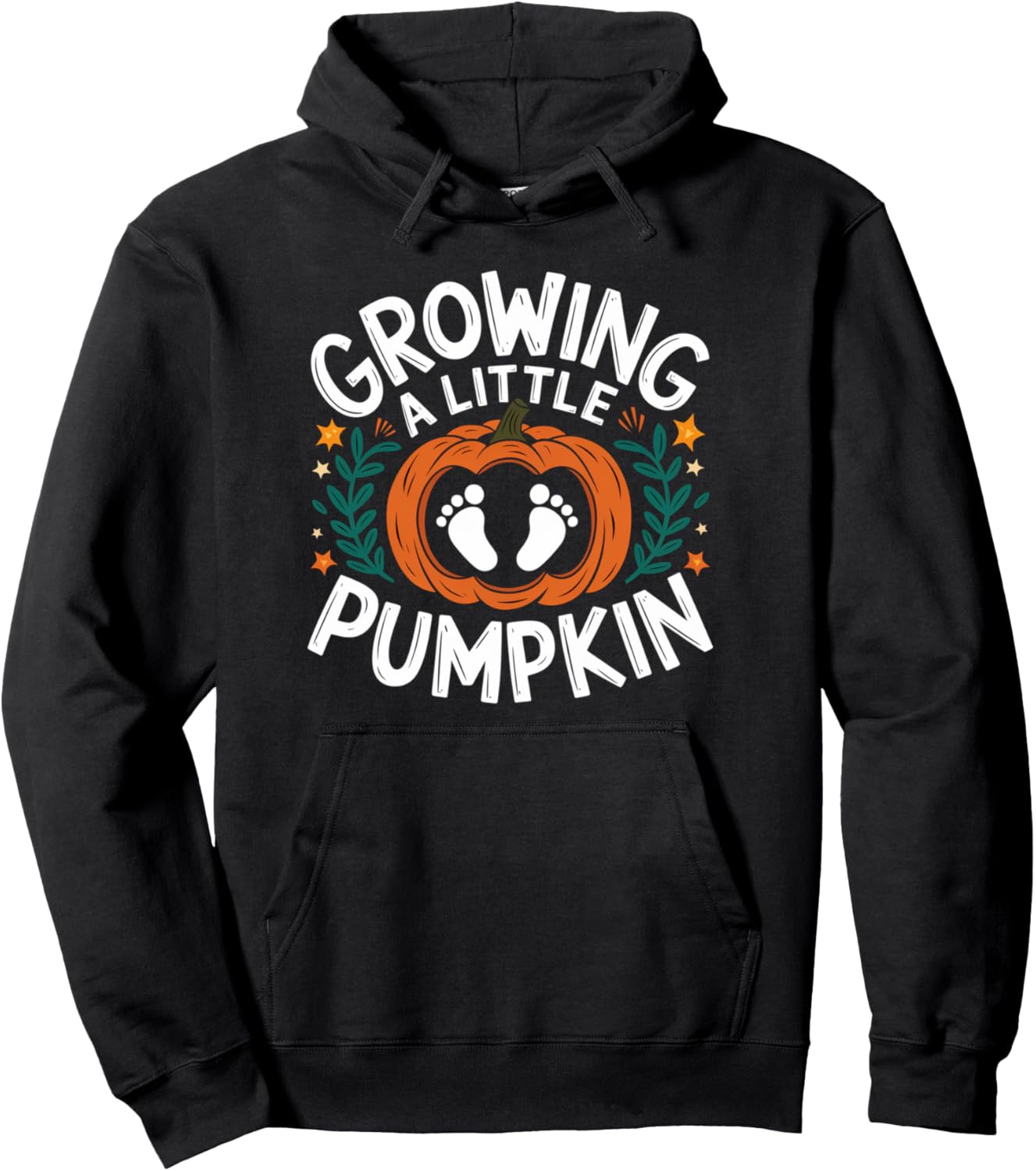 Growing A Little Pumpkin Thanksgiving Pregnancy Announcement Pullover Hoodie