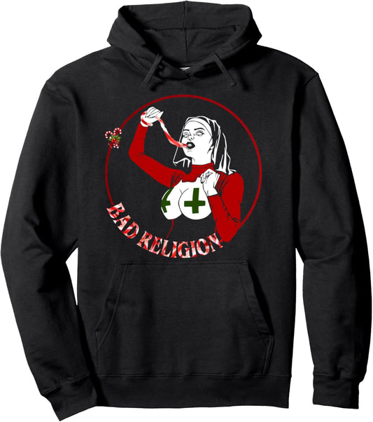 Bad Nun Religion Sexy Christmas Pullover Hoodie