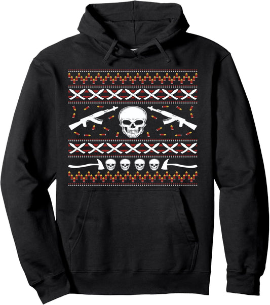 Gun Lovers Ugly Christmas Sweater Xmas Pullover Hoodie
