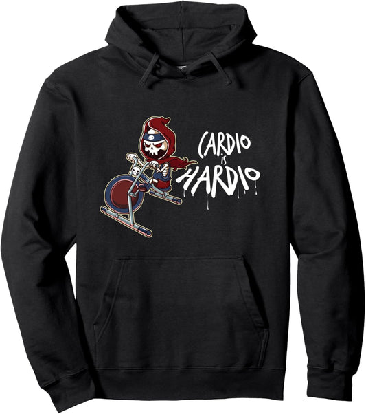 Gym Reaper Grim Reaper Cardio Is Hardio Workout Halloween Pullover Hoodie