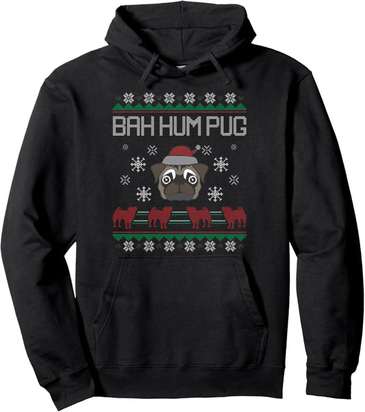 Ba Ham Pug Pugly Christmas Ugly Christmas Sweater Pug Dog Pullover Hoodie