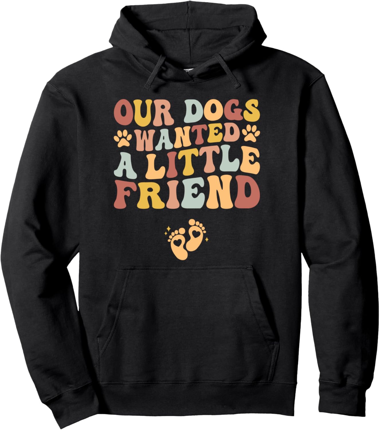 Groovy Fur Mama to Baby Mama Pregnancy Announcement New Mom Pullover Hoodie