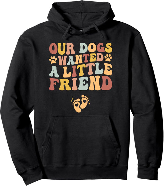 Groovy Fur Mama to Baby Mama Pregnancy Announcement New Mom Pullover Hoodie