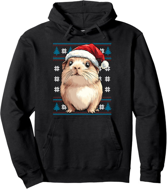 Guinea Pig Lovers Santa Hat Ugly Christmas Sweater Xmas Pullover Hoodie