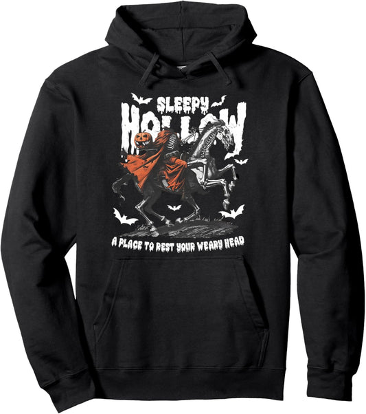 Halloween Sleepy Hollow Headless Horseman Jack O Lantern Pullover Hoodie