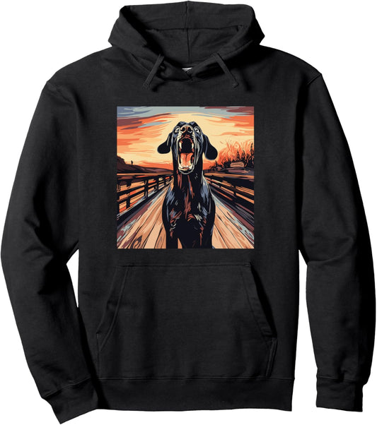 Great Dane The Scream For Dog Mom Dog Dad Pullover Hoodie